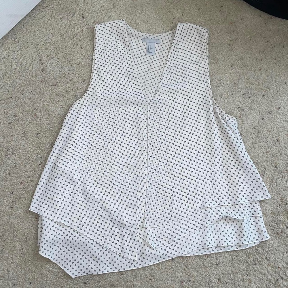 H&M White Pattern Tank